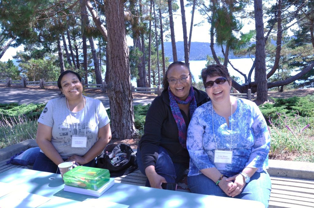 A few of the fellow supervisors enjoying themselves at the Annual Retreat. From left to right: Julie Hurst of Seattle University, Sandra Bass of UC Berkeley and Lisa Shaw of George Mason University.